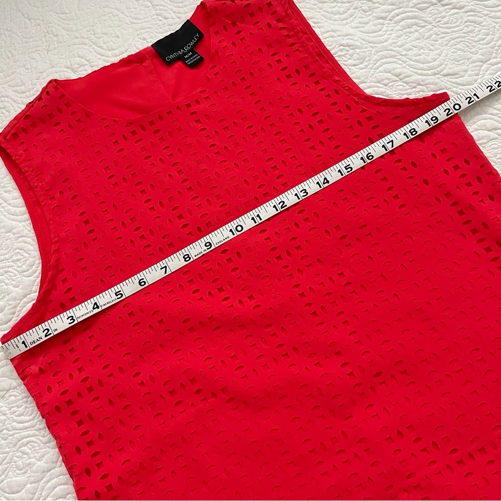 Cynthia Rowley Blouse Sleeveless Cutout Lace Size M - Picture 8 of 14